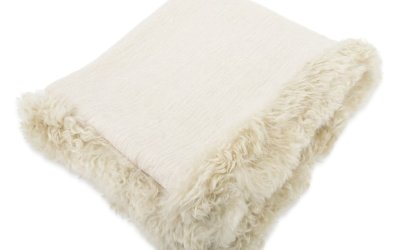 Pătură din in și blană naturală 140×180 cm – Native Natural