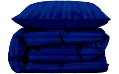 Lenjerie de pat albastru-închis din damasc pentru pat de o persoană/extinsă 140×220 cm Noble – Södahl