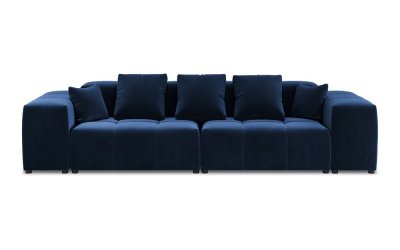 Canapea albastră cu tapițerie din catifea 320 cm Rome Velvet – Cosmopolitan Design