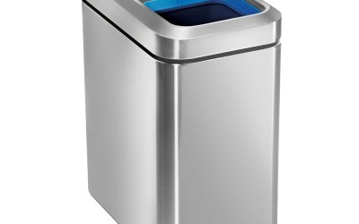Coș de gunoi pentru deșeuri sortate din oțel inoxidabil 20 l – simplehuman