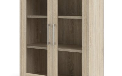 Bibliotecă modulară cu aspect de lemn de stejar 89×113 cm Prima – Tvilum