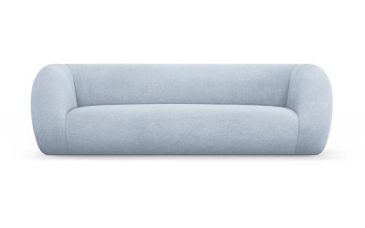 Canapea albastru-deschis cu tapițerie din stofă bouclé 230 cm Essen – Cosmopolitan Design